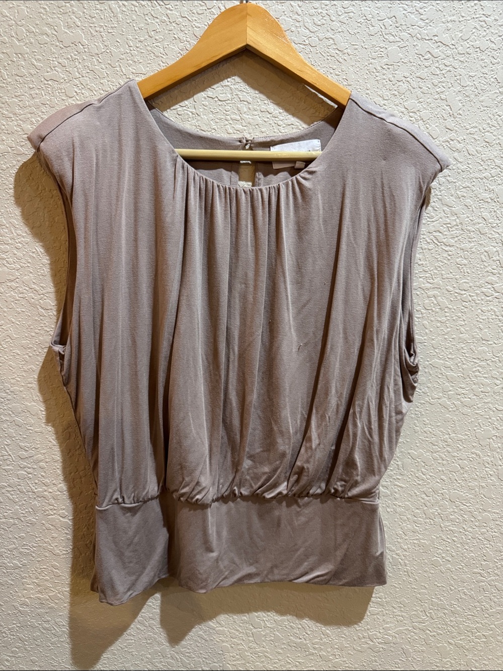 Dear John Taupe Sleeveless Top